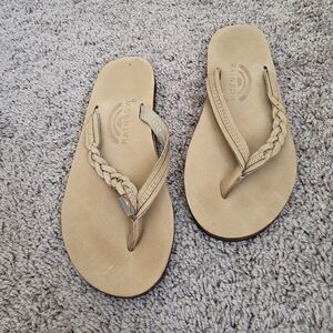 Rainbow Braided Ladies Sandals